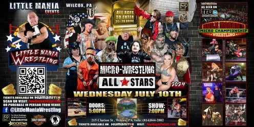 Wilcox, PA -- Micro-Wrestling All * Stars: Little Mania Rips Through the Ring!